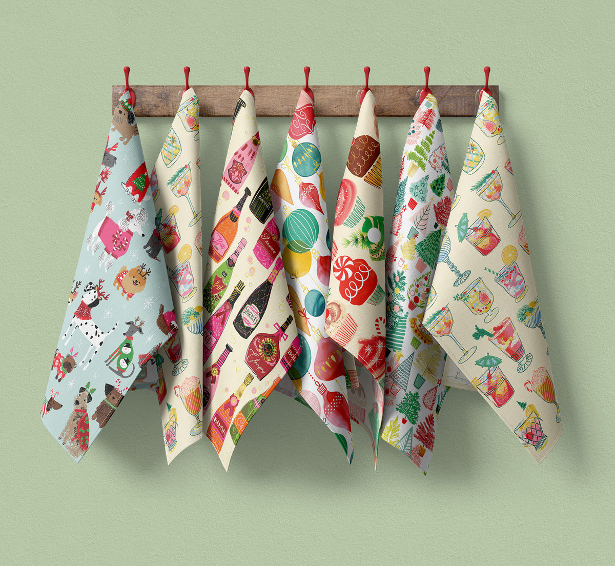 Floral Cotton Tea Towels — Beth's - A Christmas and Holiday Shop