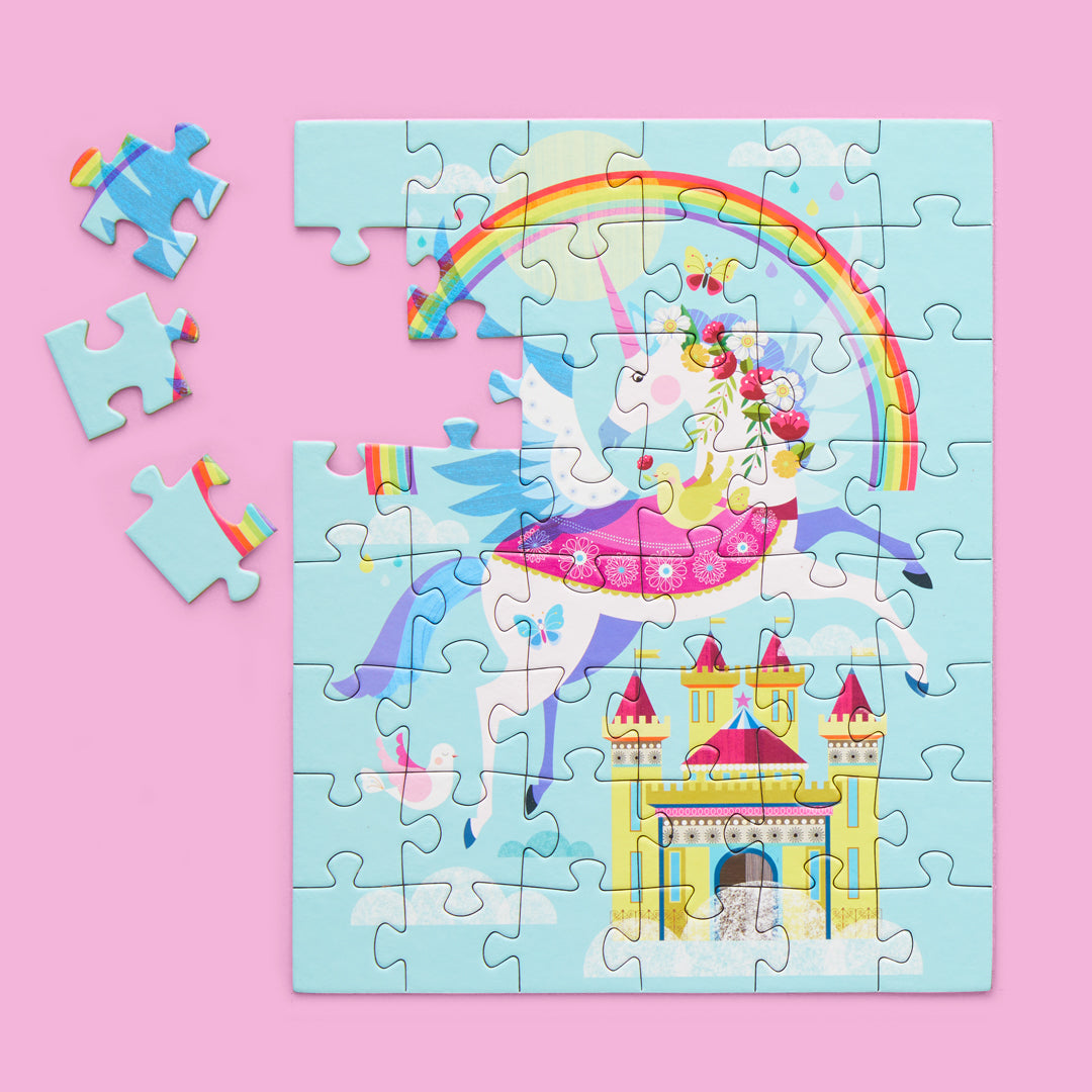 Wholesale 100 Pieces Rainbow Castle Unicorn Puzzles Large Jigsaw  Educational Sublimation Puzzle Blanks Manufacturer and Supplier