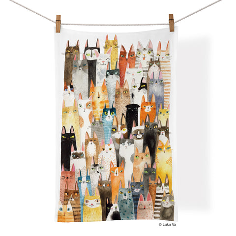 Cat Power Cotton Tea Towel