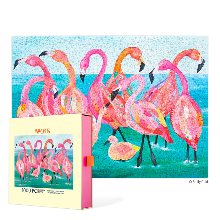 Flamingo Beach 1000 Piece Jigsaw Puzzle