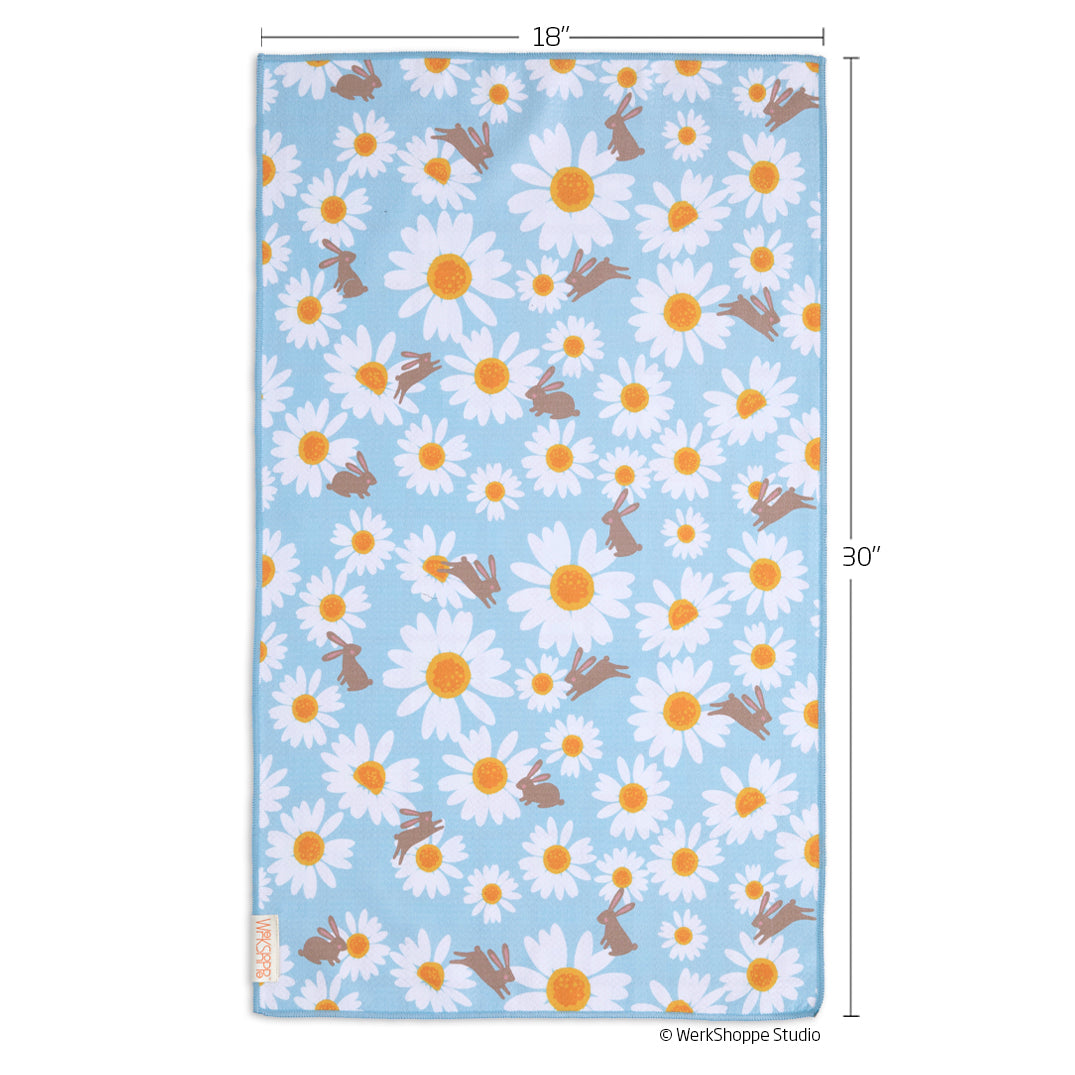 daisy hop, bunnies, floral, eco-friendly microfiber towels, ultra-absorbent, quick drying
best kitchen towels, microfiber tea towels, artist designed kitchen towels 