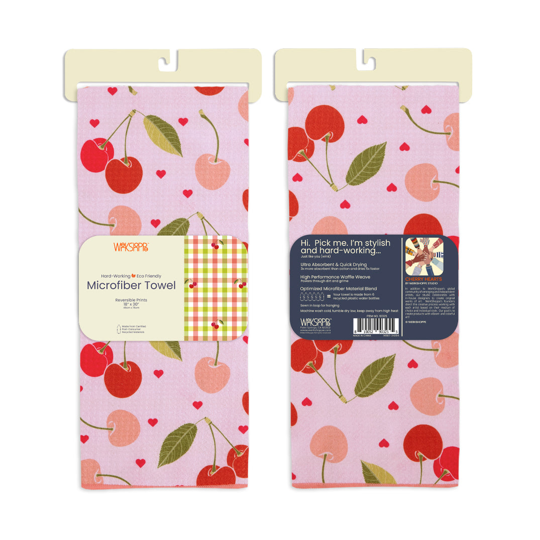 cherry hearts, reversible microfiber towels, artistic kitchen towels, kitchen towels
eco-friendly microfiber towels, ultra-absorbent, quick drying
best kitchen towels, microfiber tea towels