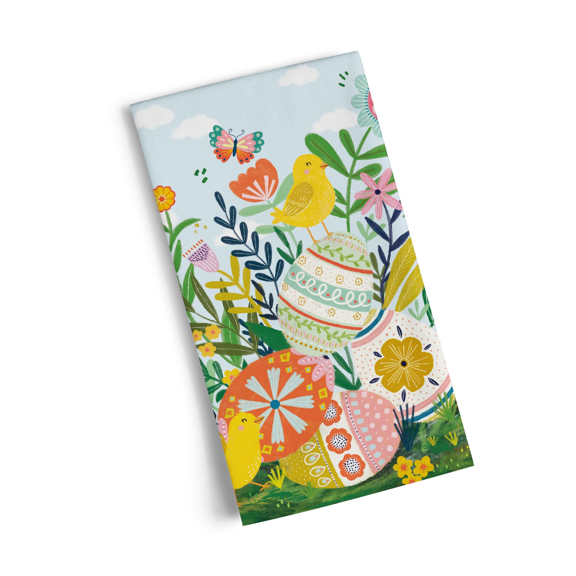 Art by Kenzie Kae Elston, Easter Garden 100% Cotton Kitchen Tea Towel, artistic cotton towels, cotton tea towels, kitchen decor, 100% cotton kitchen towel,
