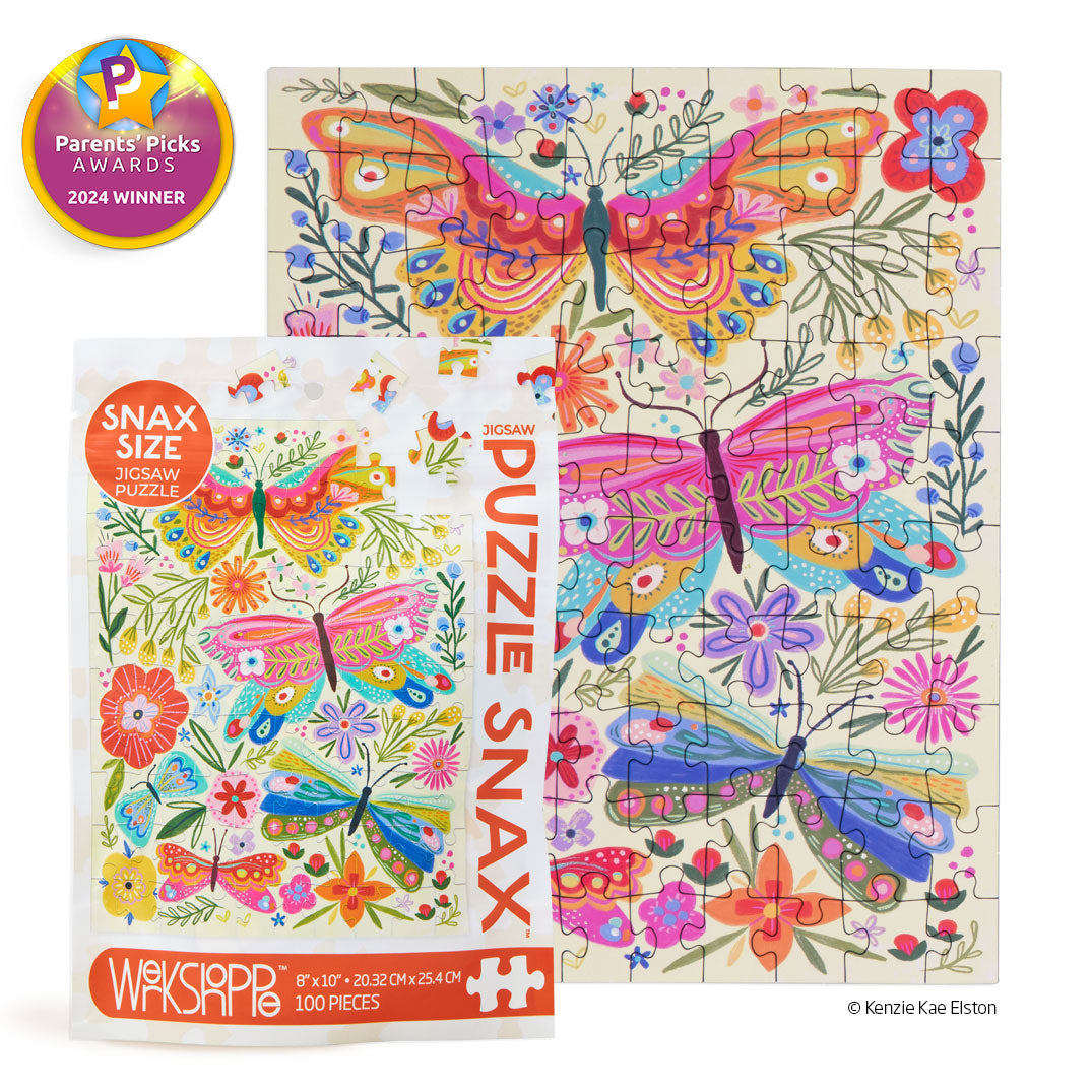 Butterfly Floral 100 Piece Puzzle Snax