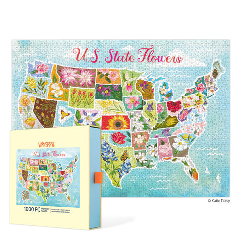 U.S. State Flowers 1000 Piece Puzzle