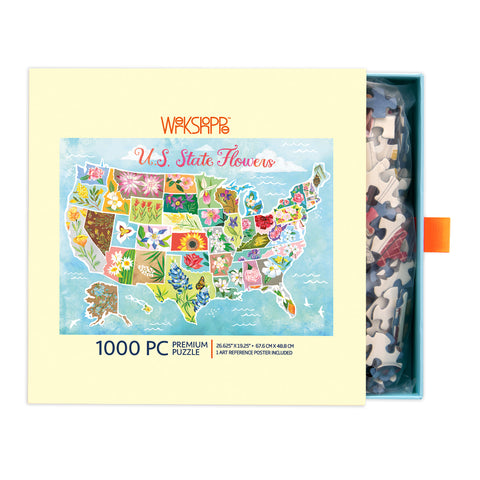 U.S. State Flowers 1000 Piece Puzzle