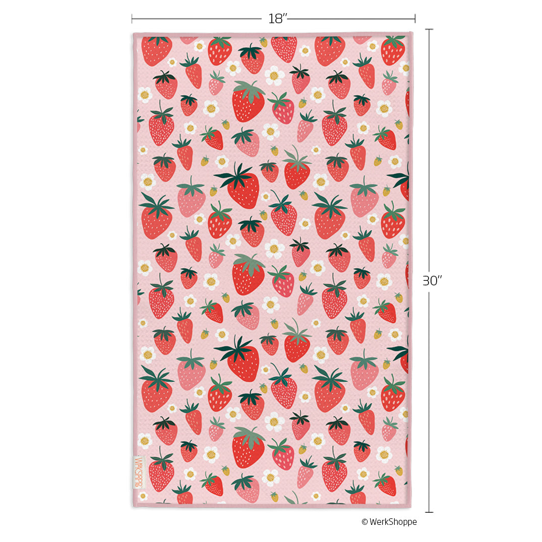 Strawberry Check Microfiber Kitchen Towel