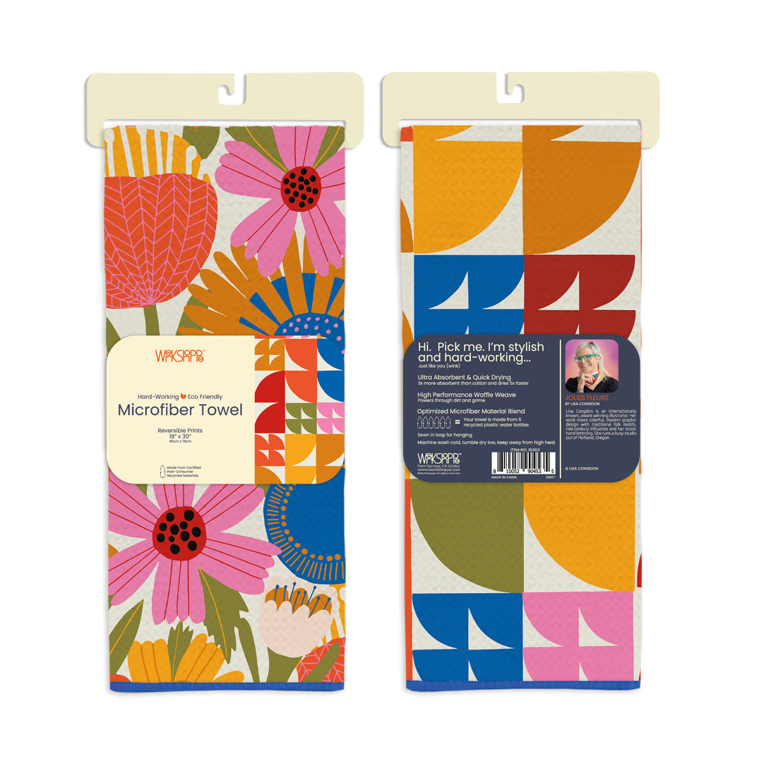 Jolies Fleurs Microfiber Kitchen Towel