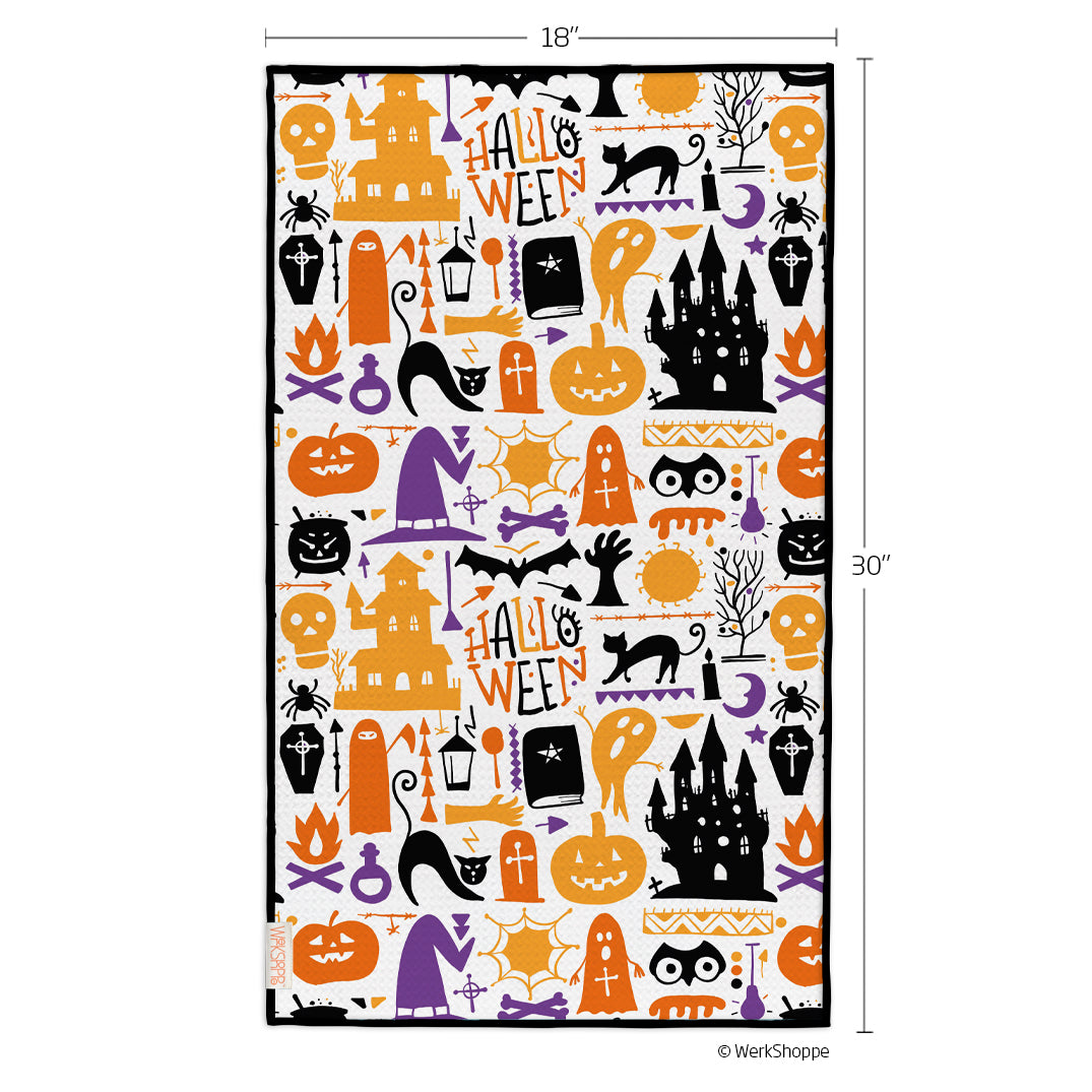 Halloween Icons Microfiber Towel