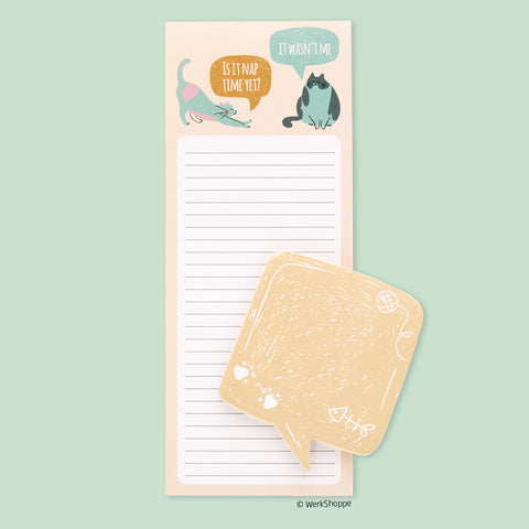 If Cats Could Talk Magnetic Pad Set, kitchen notepads, magnetic notepads, magnetic grocery list pads, magnetic notepad for fridge