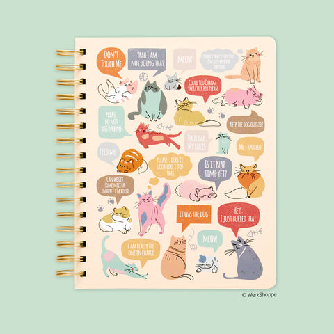 If Cats Could Talk Spiral Notebook, cat lovers journal, spiral journals, spiral note book, spiral journal, wirebound notebook, spiral bound journal