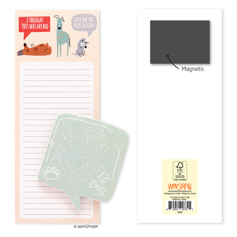 If Dogs Could Talk Magnetic Pad Set, kitchen notepads, magnetic notepads, magnetic grocery list pads, magnetic notepad for fridge