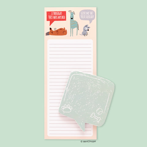 If Dogs Could Talk Magnetic Pad Set, kitchen notepads, magnetic notepads, magnetic grocery list pads, magnetic notepad for fridge