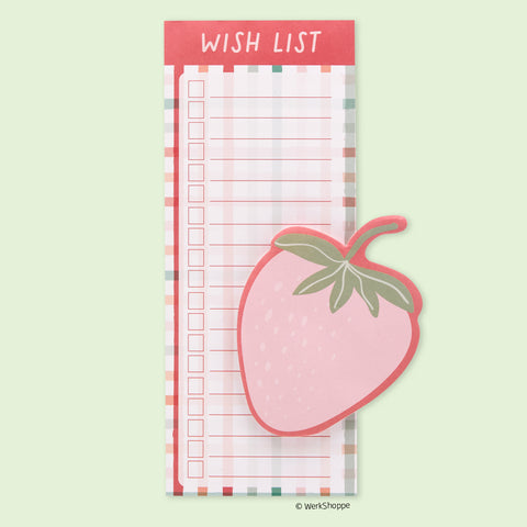 Strawberry Daydreams Magnetic Pad Set, kitchen notepads, magnetic notepads, magnetic grocery list pads,
 magnetic notepad for fridge, kitchen notepad set