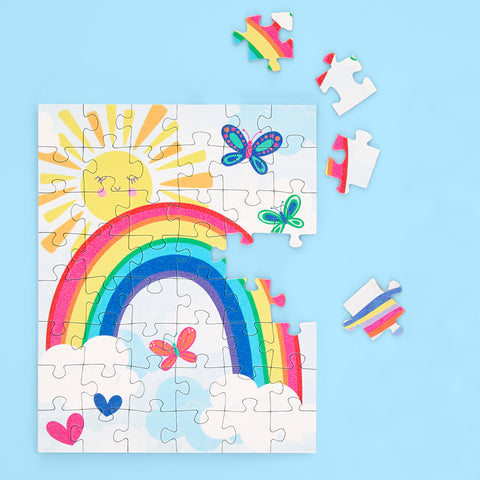 Sunny Rainbow 48 Piece Puzzle Snax, cute colorful kids jigsaw puzzle, puzzles for beginners, jigsaw puzzles for kids