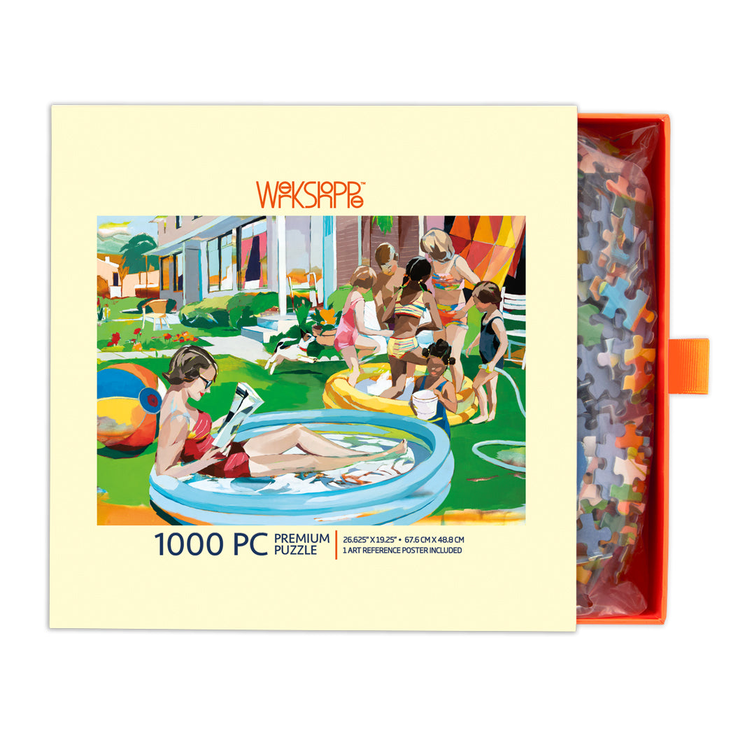 Art by the Grushovenkos, cooling off 1000 piece puzzle, artist designed puzzles, shop unique jigsaw puzzles 