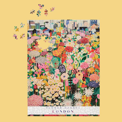 London Flower Market 500 Piece Puzzle, floral puzzle, artist designed puzzles, unique puzzles