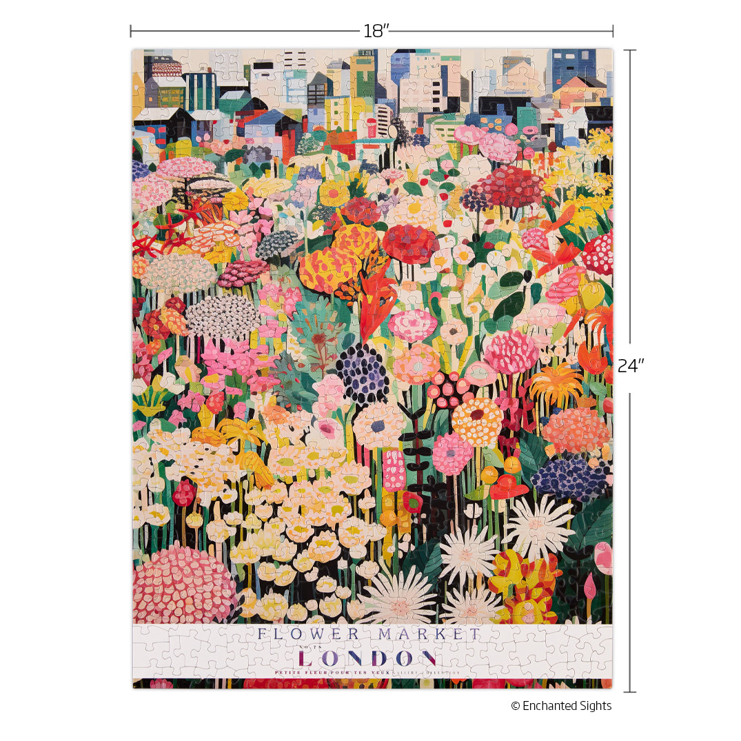 London Flower Market 500 Piece Puzzle, floral puzzle, artist designed puzzles, unique puzzles