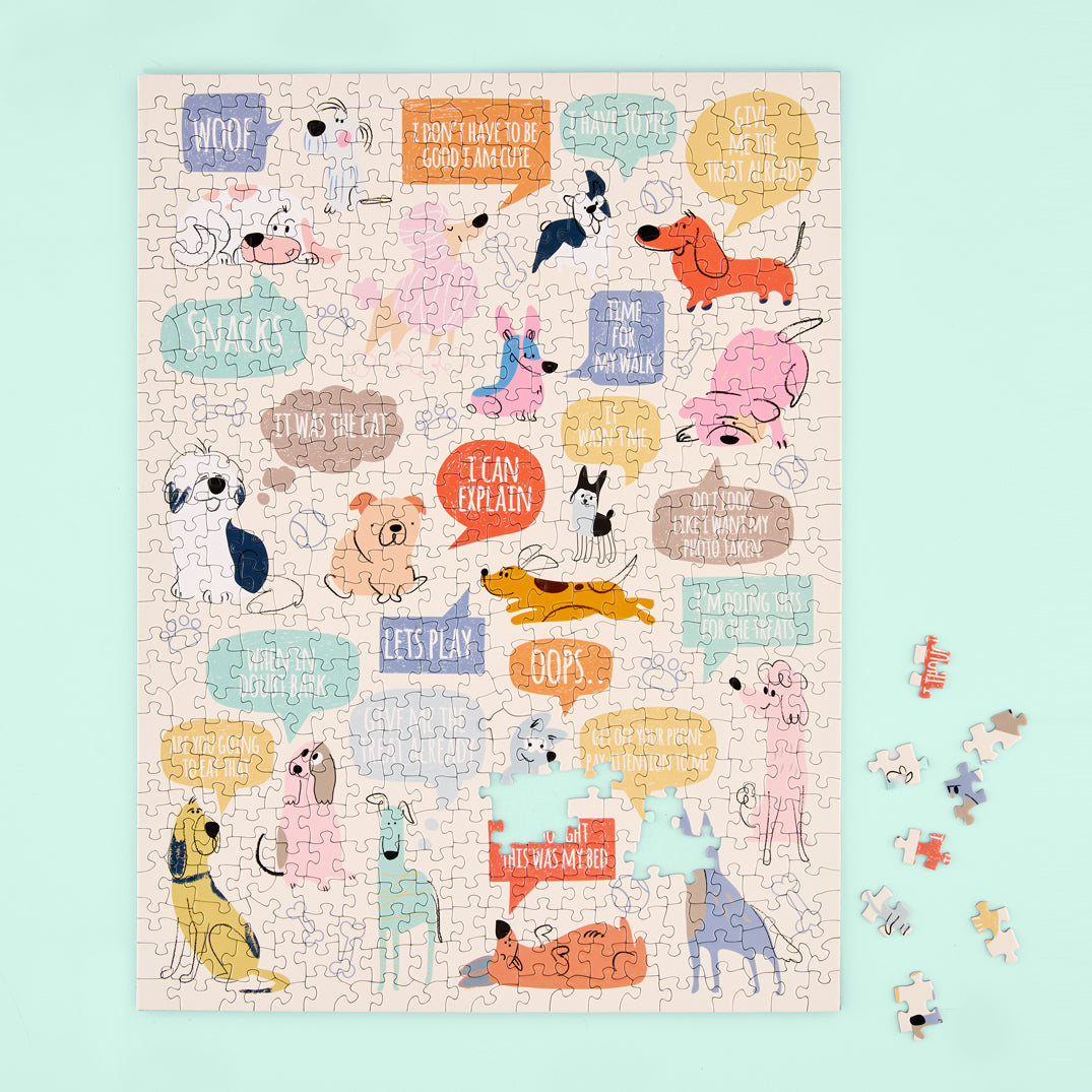 If Dogs Could Talk 500 Piece Puzzle, dog lovers, shop 500 piece puzzles online, jigsaw puzzles